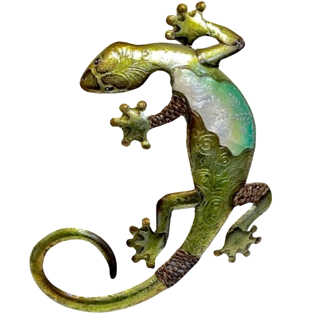 Capiz Shell & Metal Gecko Wall Art