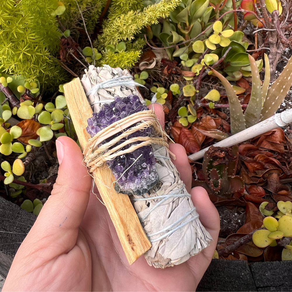 Sage Bundle - Amethyst Crystal
