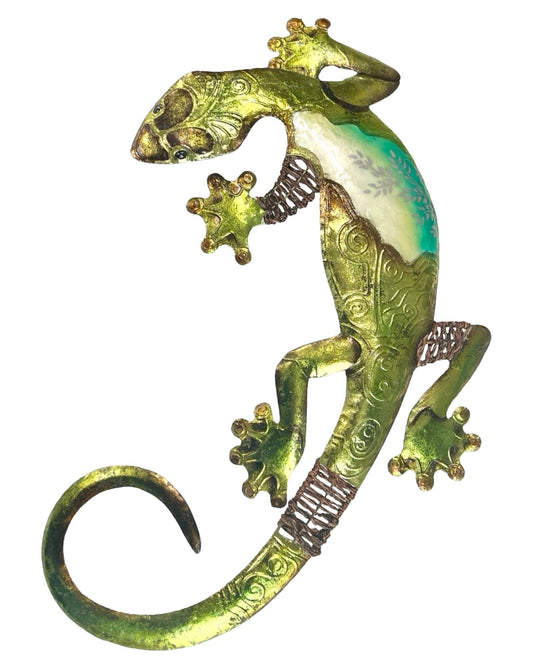 Capiz Shell & Metal Gecko Wall Art